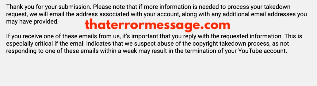 Youtube Copyright Complaint Form