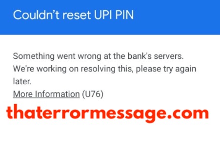 Couldnt Reset Upi Pin U76 Canarabank