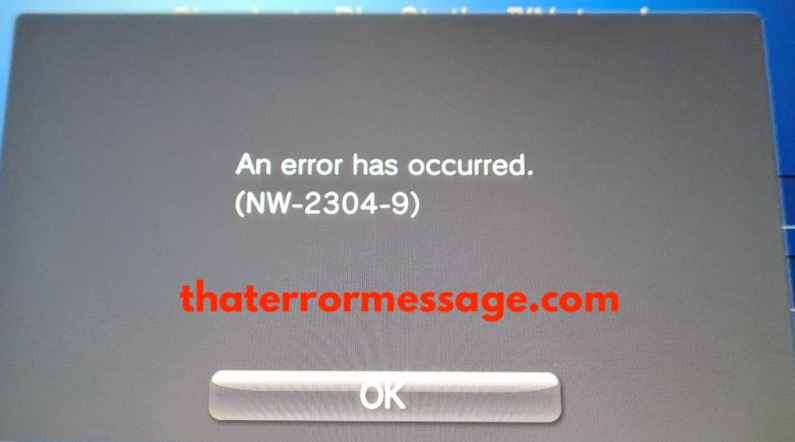Error Occurred Nw 2304 9 Playstation