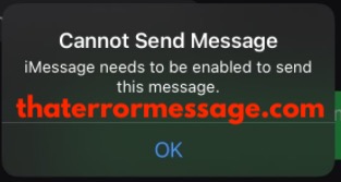 Imessage Needs To Be Enabled To Send This Message