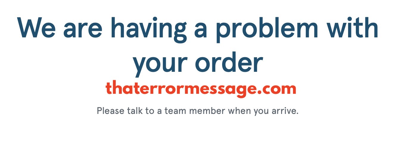 We Are Having A Problem With Your Order Chick Fil A