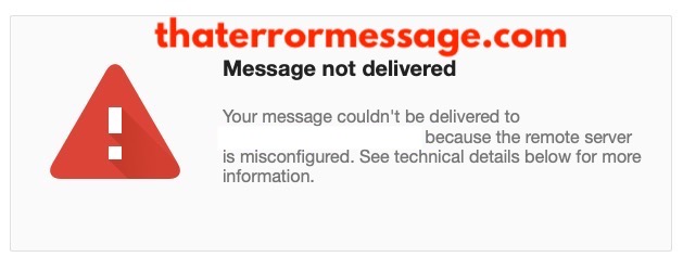 Message Not Delivered Gmail
