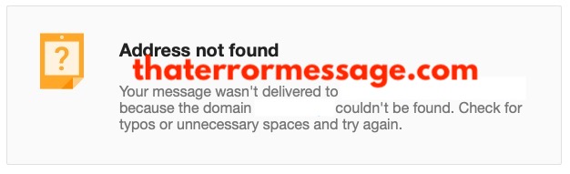 Address Not Found Gmail