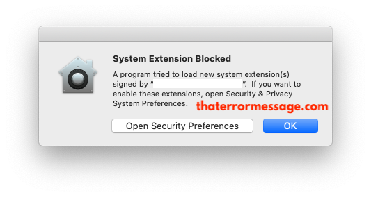 System Extension Blocked Mac