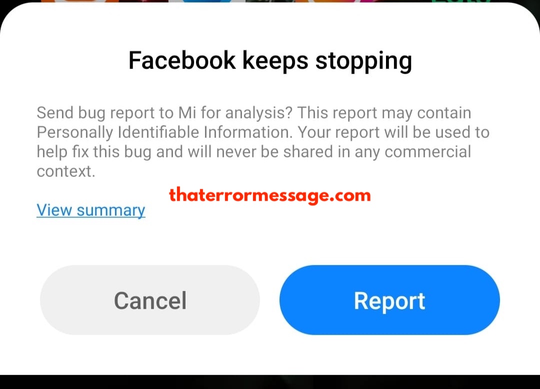 Facebook Keeps Stopping