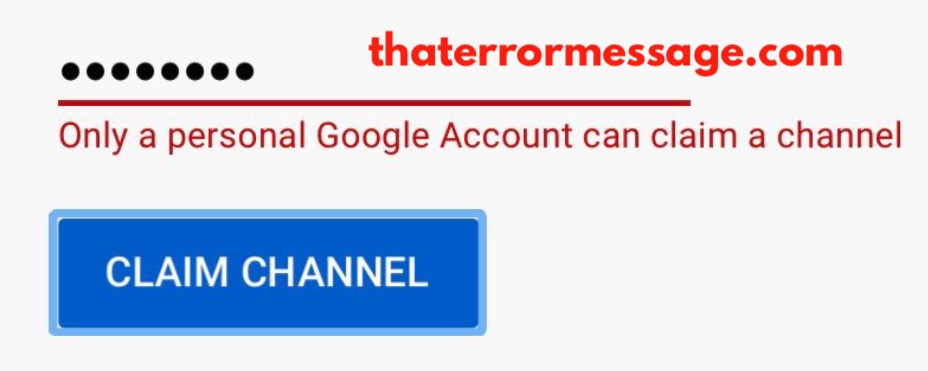 Only A Personal Google Account Can Claim A Channel Youtube