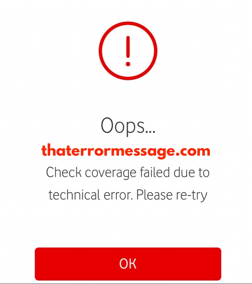Check Coverage Failed Vodacom