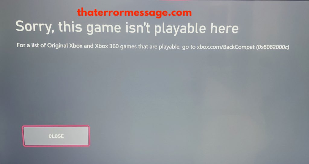 Sorry Game Isnt Playable Here Xbox 0x808200c