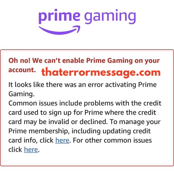 We Cant Enable Prime Gaming On Your Account Amazon