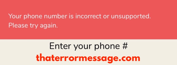 Your Phone Number Is Incorrect Or Unsupported Clubhouse