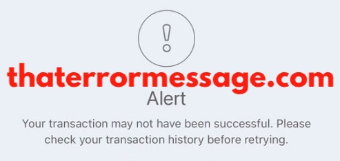 Your Transaction May Not Have Been Successful Anz