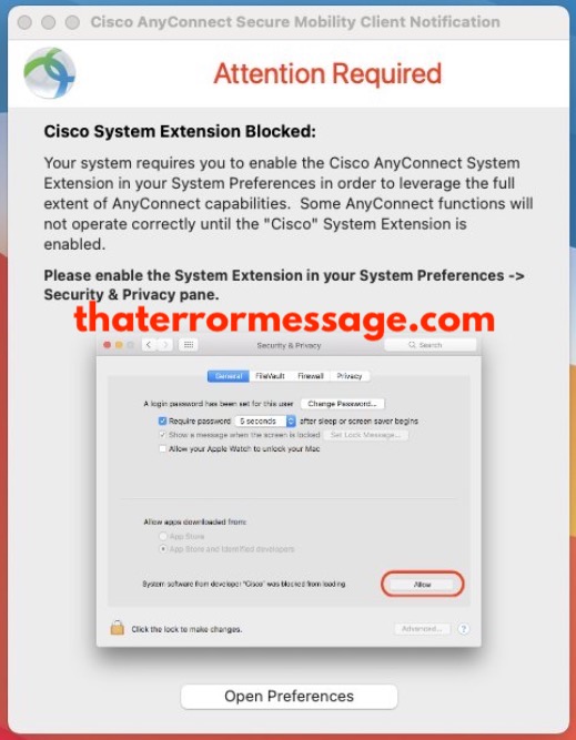 Cisco Anyconnect Extension Blocked Macos