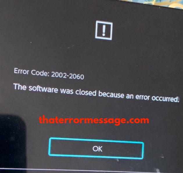 Error Code 2002 2060 Nintendo