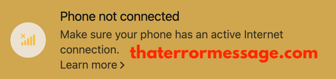 Phone Not Connected Whatsapp