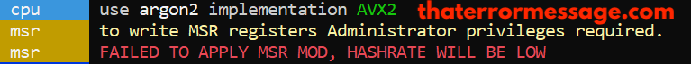 Failed To Apply Msr Mode Administrator Privileges Nice Hash