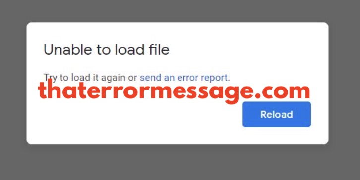 Unable To Load File Google Docs
