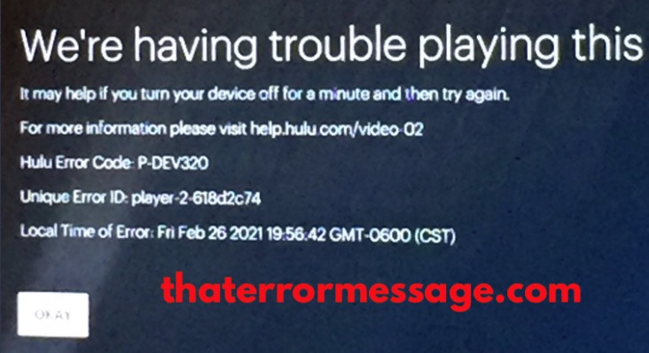 Having Trouble Playing This P Dev320 Hulu