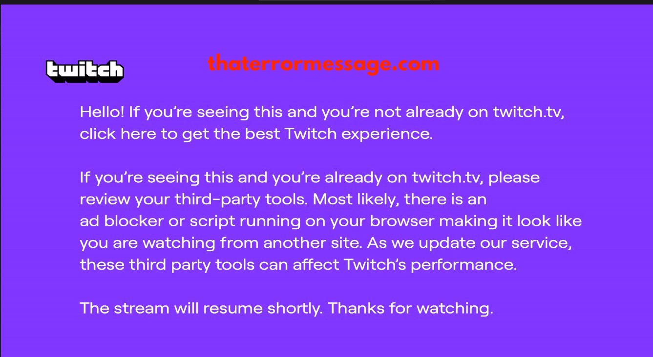 The Stream Will Resume Shortly Twitch