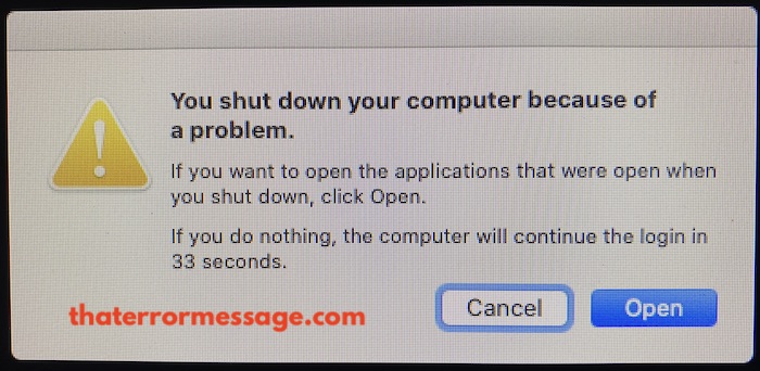 Your Computer Shut Down Because Of A Problem