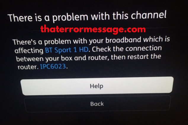 There Is A Problem With This Channel Bt