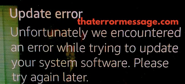 Update Error Amazon Fire Tv Stick