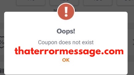 Coupon Does Not Exist Swiggy