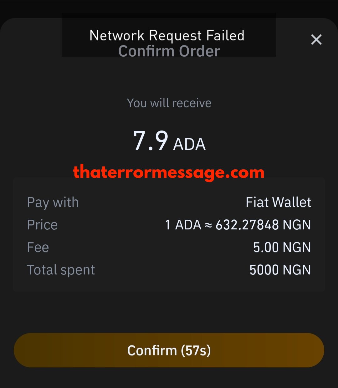 Network Request Failed Binance