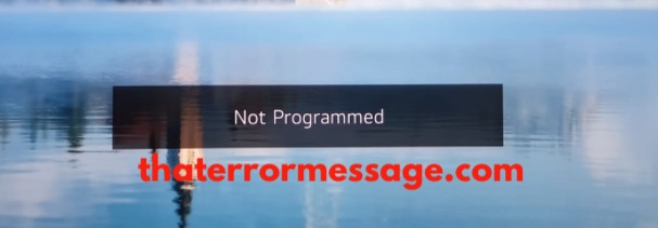 Not Programmed Error Lg Tv