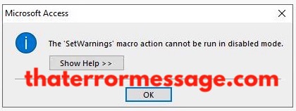 The Macro Action Cannot Be Run In Disabled Mode Microsoft Access