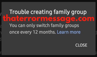 Trouble Creating Family Group Youtube
