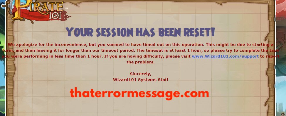 Your Session Has Been Reset Pirate 101
