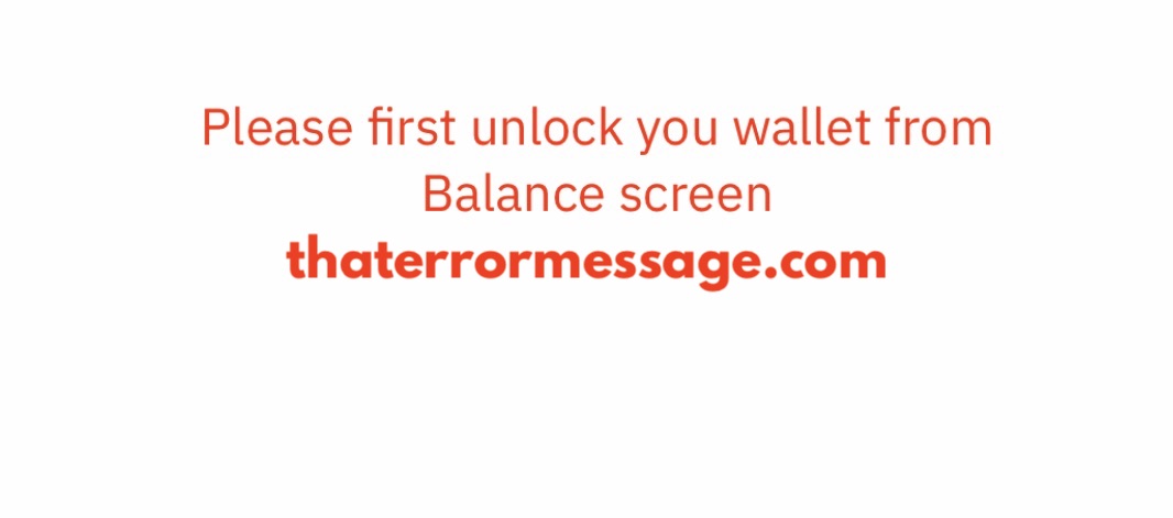 Please First Unlock Your Wallet From Balance Screen Coinomi