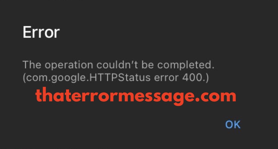Httpstatus Error 400 Youtube