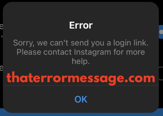 Sorry We Cant Send You A Login Link Instagram