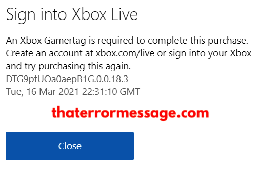 An Xbox Gamertag Is Required To Complete This Purchase