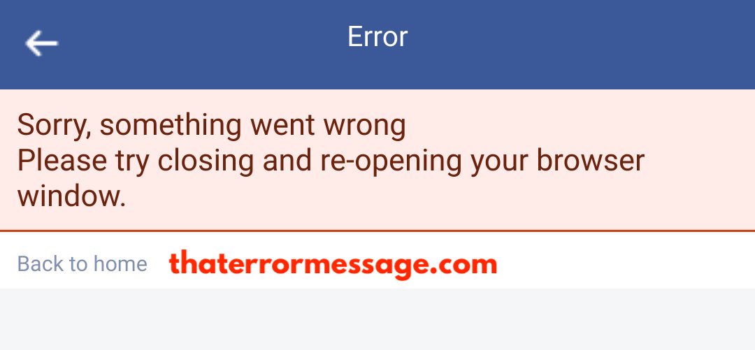 Please Try Closing And Re Opening Your Browser Window Facebook
