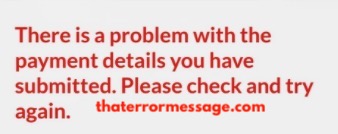 There Is A Problem With The Payment Details Asada
