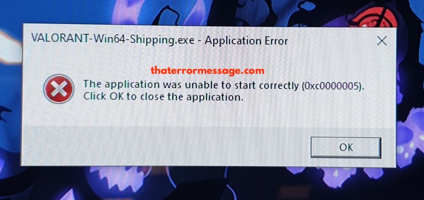 Unable To Start 0xc0000005 Valorant