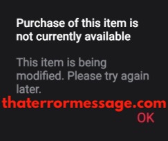 Purchase Of This Item Is Not Currently Available Itunes Store