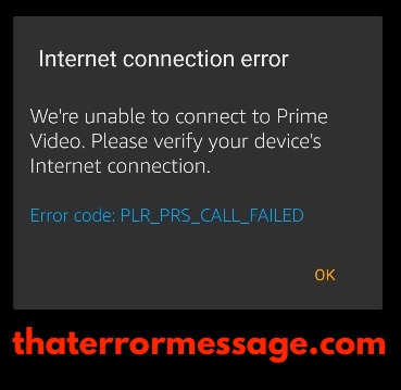 Plr Prs Call Failed Amazon Prime Video