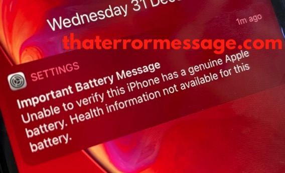 Unable To Verify This Iphone Has A Genuine Apple Battery