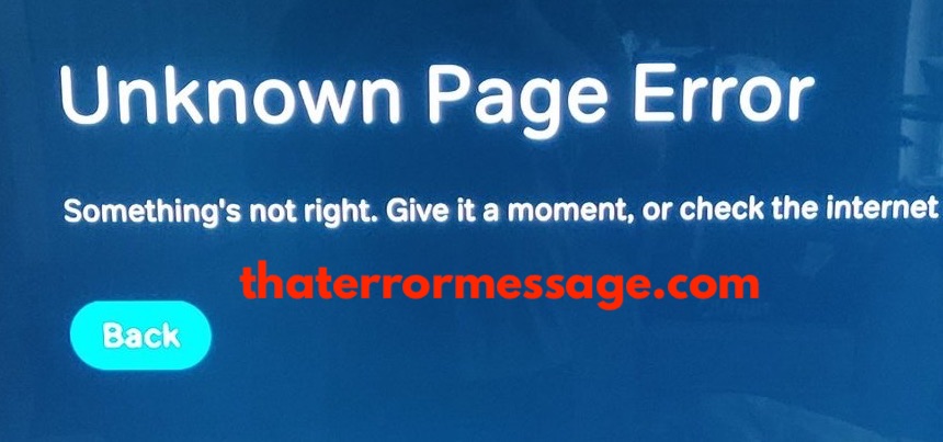 Unknown Page Error Now Tv