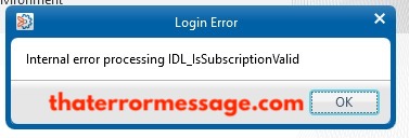 Internal Error Processing Idl Lssubscriptionvalid Control M