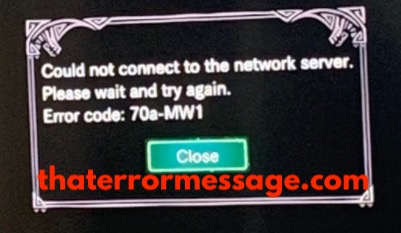 Could Not Connect To Network Server 70a Mw1 Monster Hunter