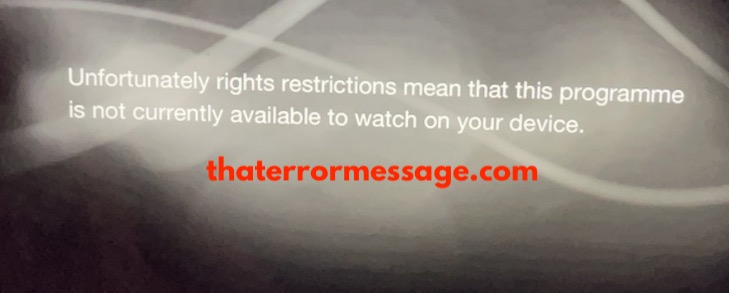 Rights Restrictions Mean That This Programme Is Not Available To Watch On Your Device Virgin Media