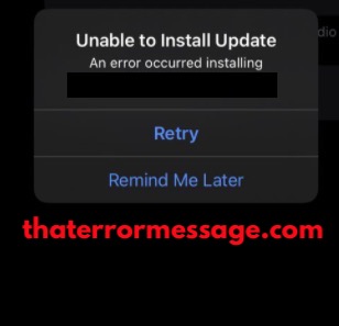 Unable To Install Update Ios