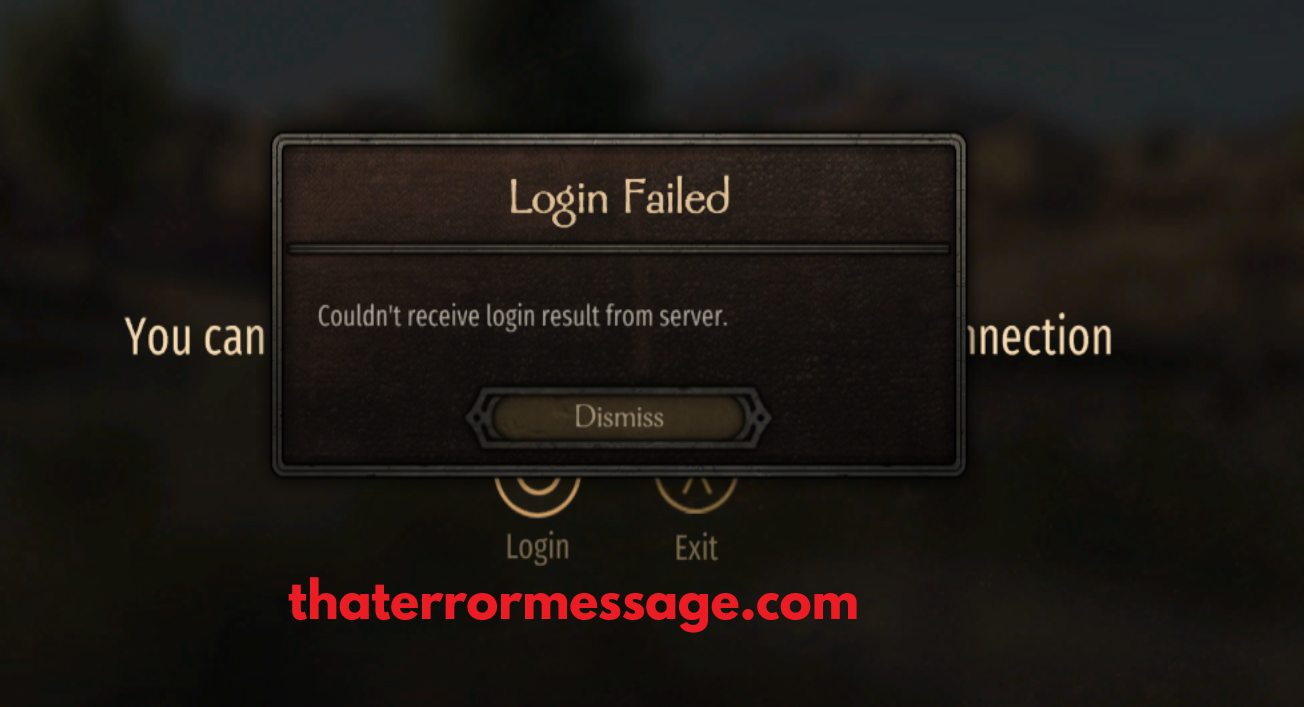 Couldnt Receive Login Result From Server Bannerlord