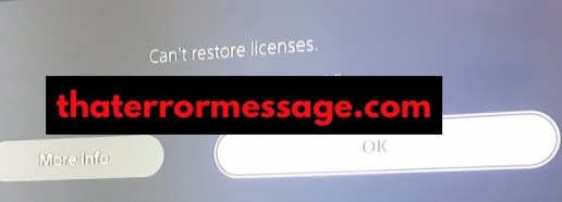 Cant Restore Licenses Playstation
