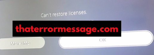 Cant Restore Licenses Playstation