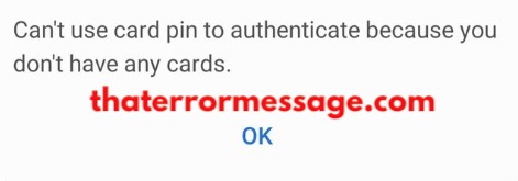 Cant Use Card Pin To Authenticate You Dont Have Any Cards First Bank Nigeria